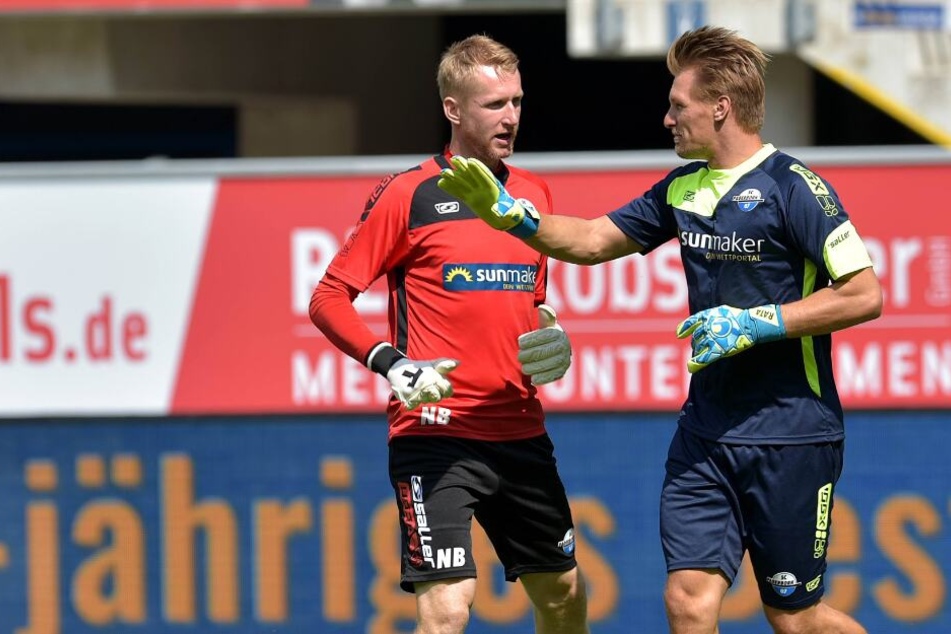 Michael Ratajczak (r.) stand zwischendurch im Tor.