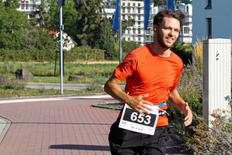 Hobby-Sportler Christoph Hennemann beim Karbener Stadtlauf 2019.