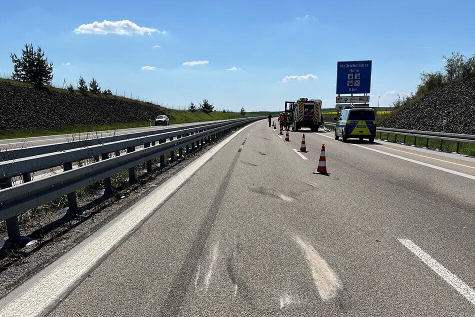 Die A71 war für mehrere Stunden voll gesperrt.