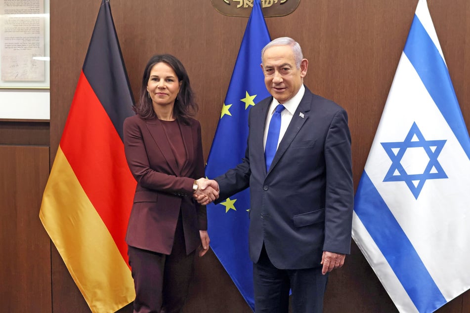 Israels Premierminister, Benjamin Netanjahu (74, r.) traf Mitte April die deutsche Außenministerin, Annalena Baerbock (43, Grüne), in Jerusalem.