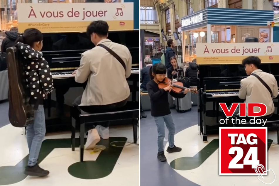 Today's Viral Video of the Day captures the beautiful moment when a girl meets a random pianist and asks to join in with her violin.