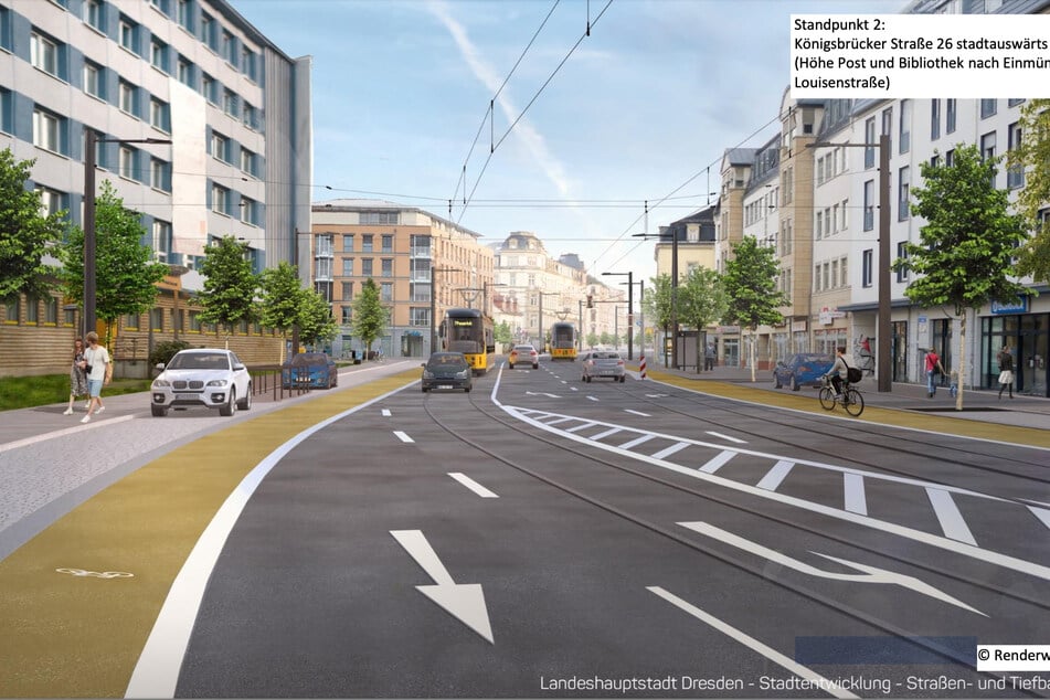 Die südliche Königsbrücker Straße wird ab Sommer ausgebaut.