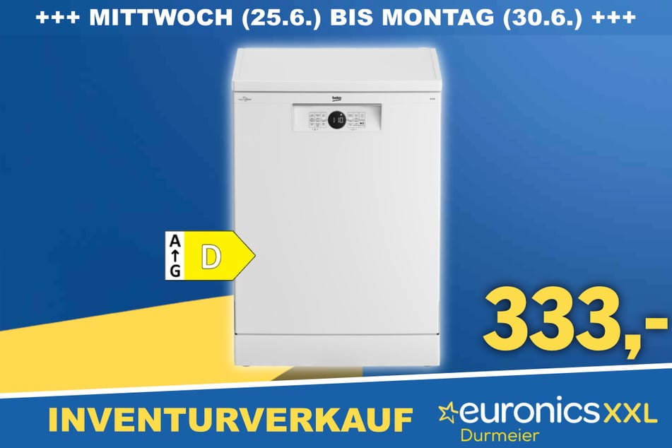 Beko Stand-Geschirrspüler 
für 333 Euro.
