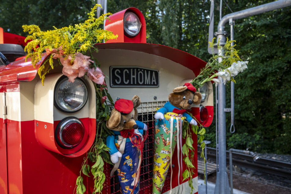 Auf Zuckertüten-Fahrt mit der Parkeisenbahn.