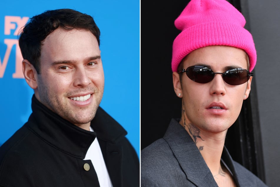 Justin Bieber (r.) and his former manager Scooter Braun have officially settled their long-running money dispute with a $31.5 million agreement.