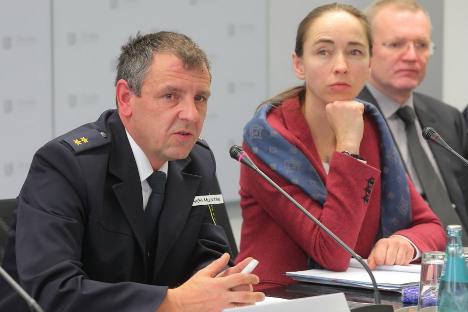 Gemeinsam gegen Drogen-Kriminalität: Mitte-Revierleiter André Marschke (48, v.l.), Sozialbürgermeisterin Kristin Kaufmann (41, Linke) und Ordnungsbürgermeister Detlef Sittel (50, CDU).