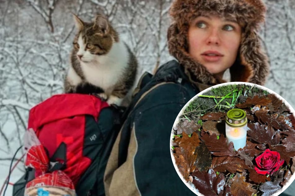 Influencerin Ann-Kathrin Bendixen (25) alias "Affe auf Bike" trauerte am Grab ihrer verstorbenen Katze Bubu, als plötzlich eine andere Katze auftauchte.