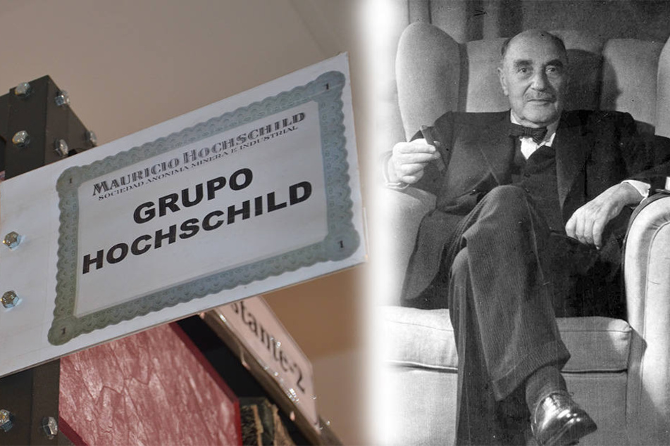 Moritz Hochschild wie er früher aussah (rechts) und das Archiv über ihn in Bolivien (links).