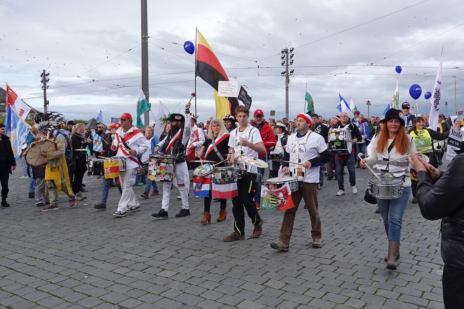 In Dresden wird es auf Demos regelmäßig ziemlich laut.