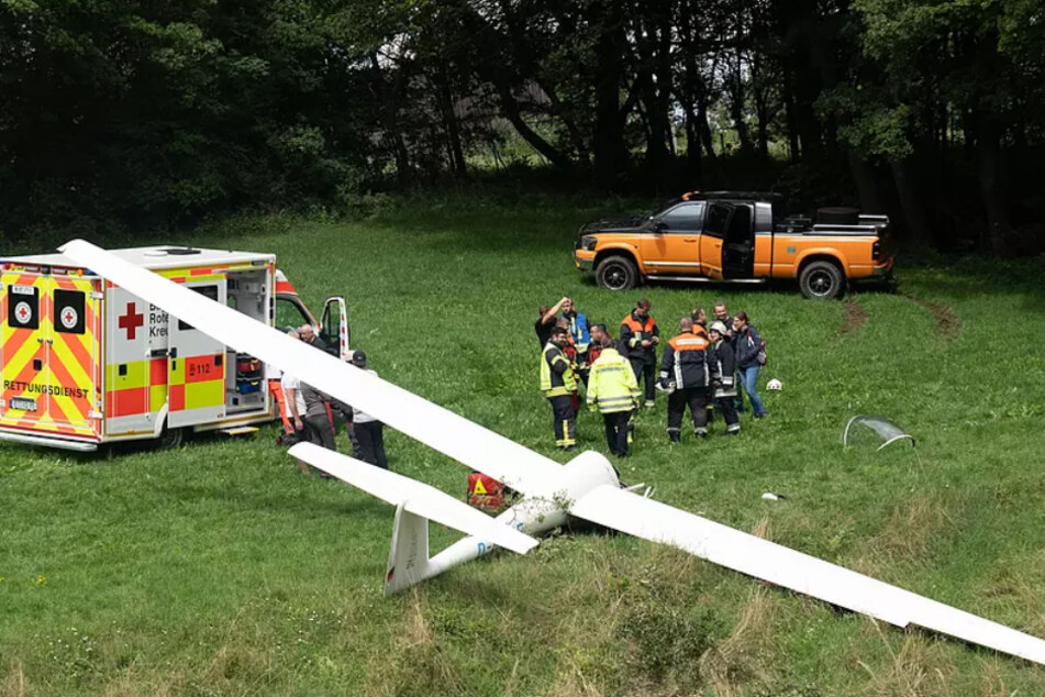 Segelflugzeug in Oberfranken abgestürzt: Pilotin schwer verletzt