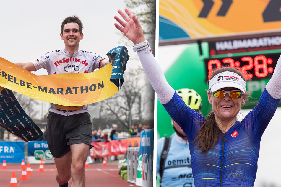 Sirko Kamusella (34) und Janine Molnar (44) aus Dresden sind die Sieger dieses Marathons.