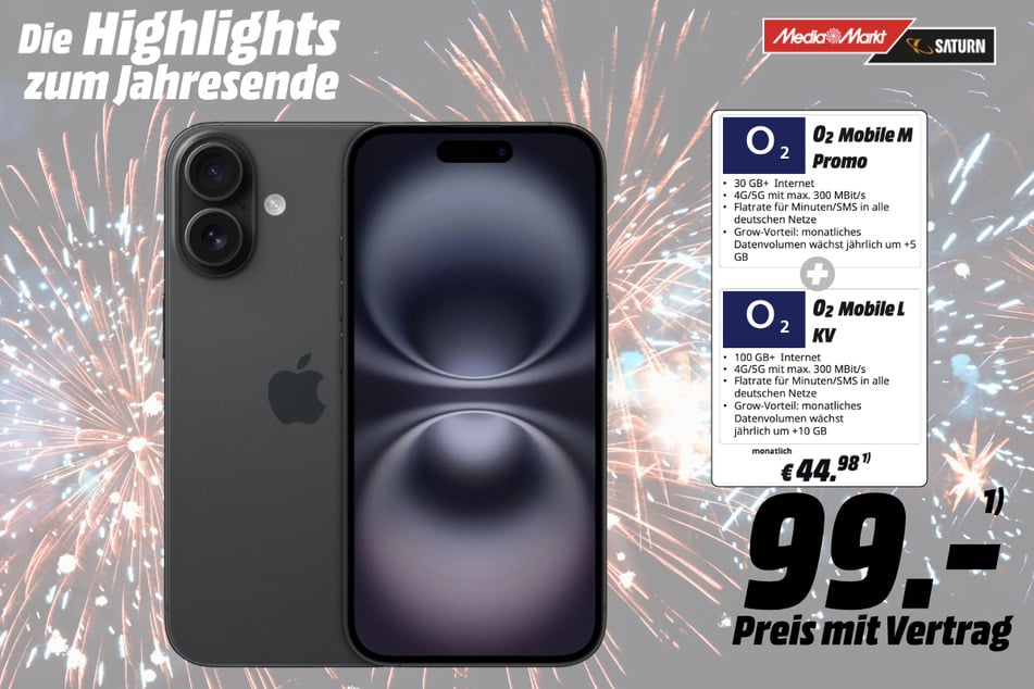 Apple iPhone 16 5G für 99 Euro im Tarif.