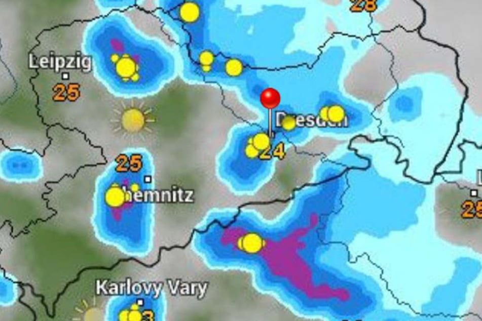Sachsen wird am Samstag mit viel Niederschlag überschüttet.