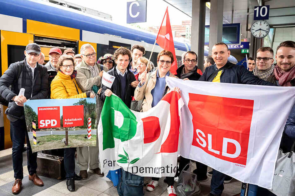 Deutsche, polnische, tschechische und französische Kandidaten reisten mit dem Zug.
