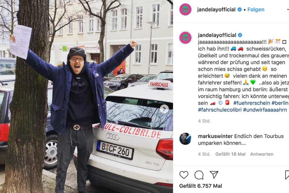 Jan Delay freut sich über seinen Führerschein.