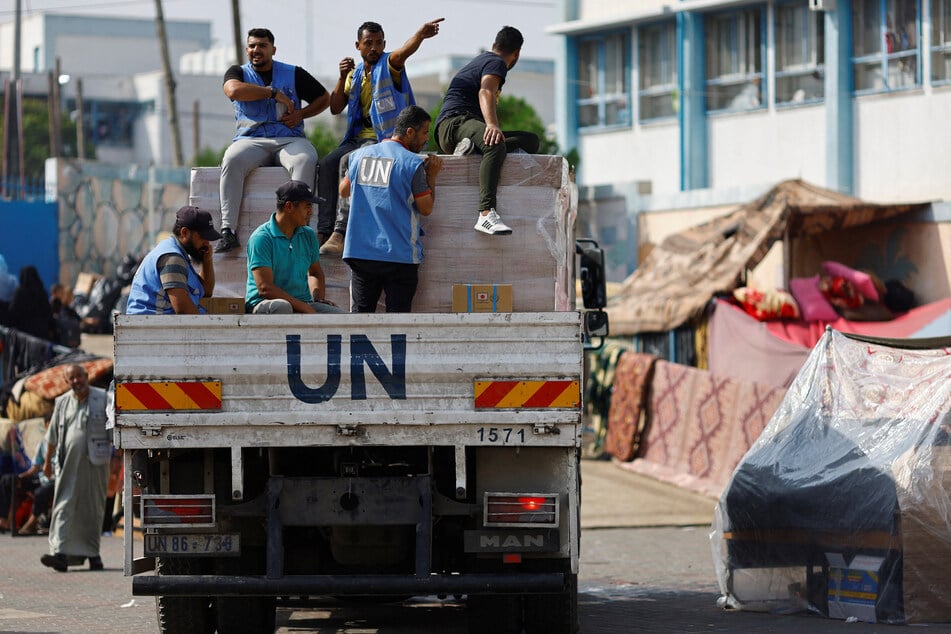 Aid convoys have been trickling into Gaza through the Rafah crossing at the border with Egypt.