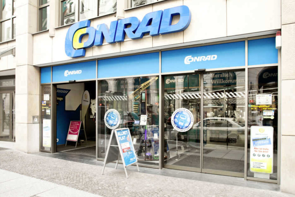 Conrad-Filiale am Neumarkt in Leipzig.