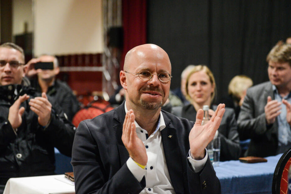Der Brandenburger Landesvorsitzende Andreas Kalbitz auf dem Parteitag der AfD.