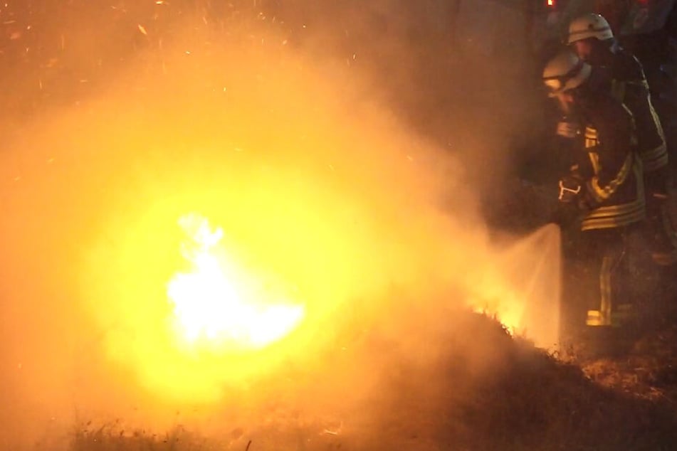 Zahlreiche Einsatzkräfte der Feuerwehr bekämpften die Flammen.