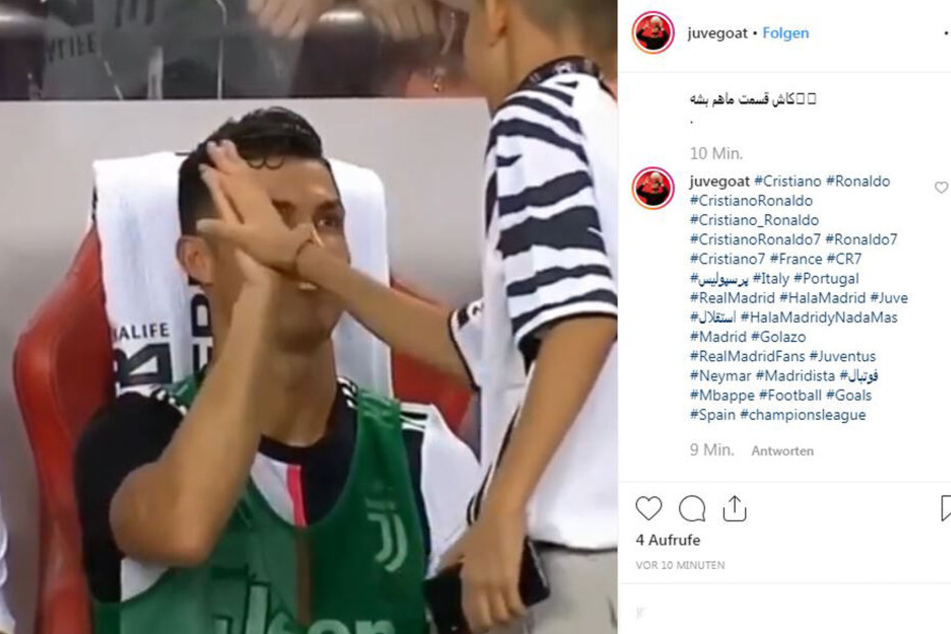 Mit seinem Idol durfte natürlich ein Handshake nicht fehlen.