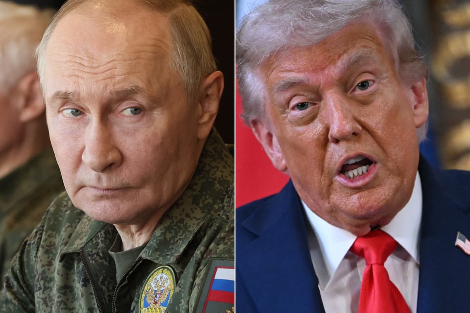 President Donald Trump (r.) said Thursday that his Russian counterpart, Vladimir Putin, has "really let me down" over the war in Ukraine.