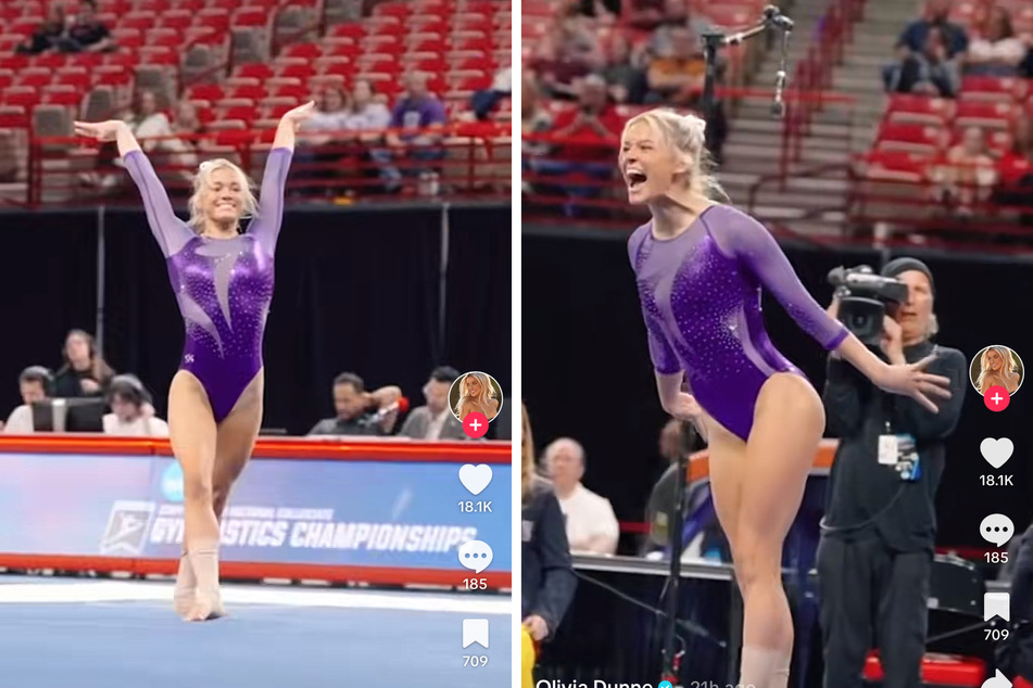 Former LSU gymnast Olivia Dunne is going TikTok viral over her latest love revelation that includes tumbling and acrobatic prowess.