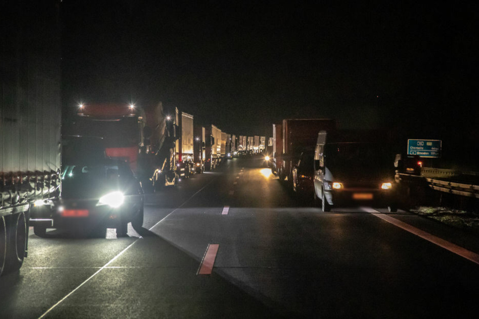 Die A72 musste für fünf Stunden voll gesperrt werden.
