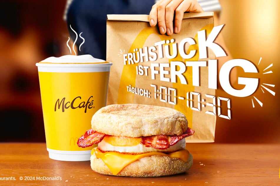 Das brandneue Frühstück gibt's jetzt täglich von 7 bis 10.30 Uhr bei McDonald's.