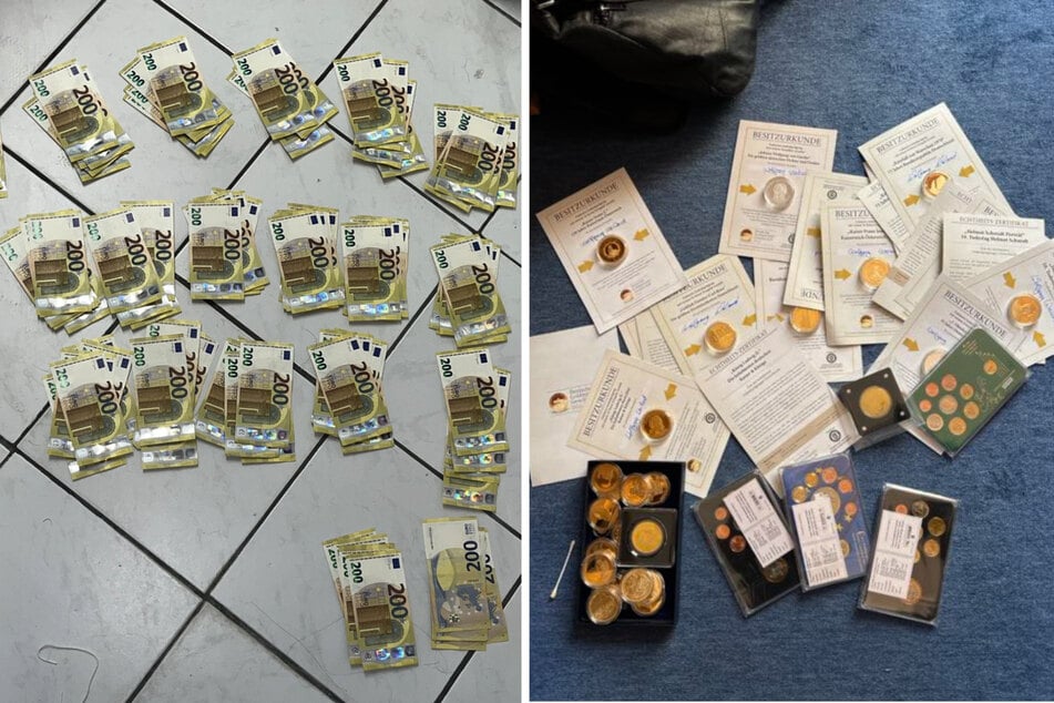 Zudem wurden unter anderem auch Bargeld und Goldmünzen beschlagnahmt.