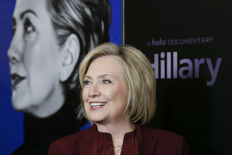 Hillary Clinton on the red carpet at the New York premiere of her documentary in March 2020.