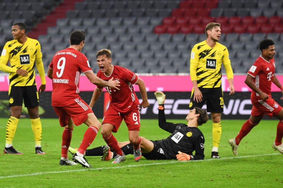 Joshua Kimmich jubelt nach seinem Siegtreffer.