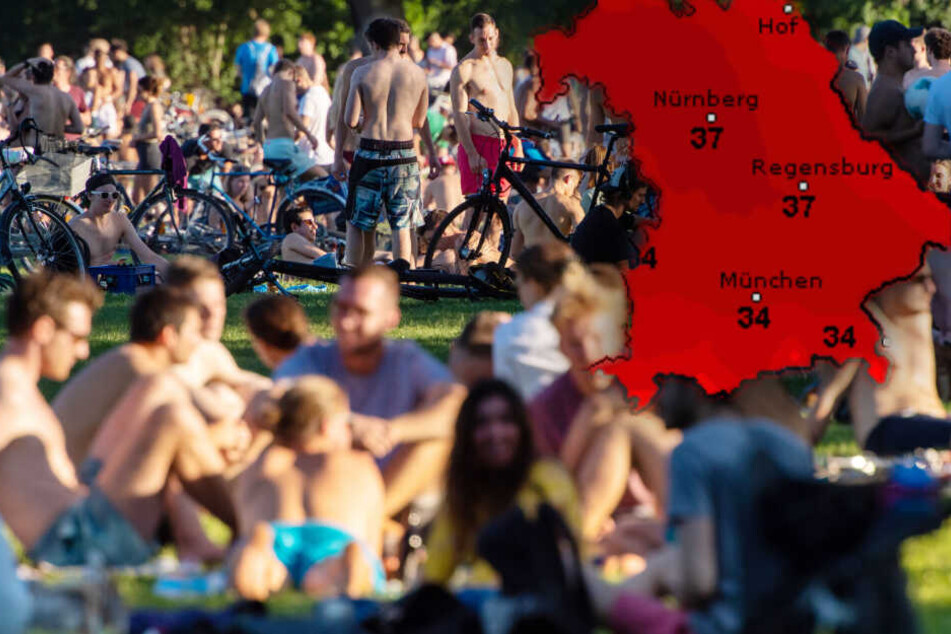 Wer bei den hohen Temperaturen Kleidung ablegt, setzt sich der gefährlichen UV-Strahlung aus.