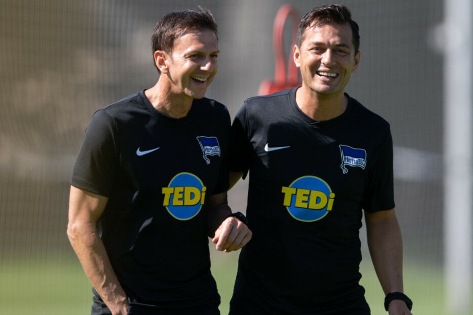 Ante Covic und Assistenztrainer Harald Gämperle beim Training.