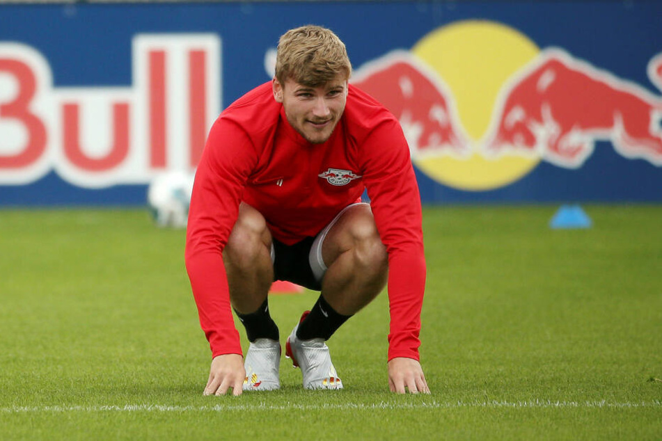 Nationalstürmer Timo Werner (23) musste das Donnerstag-Training bei RB Leipzig abbrechen.