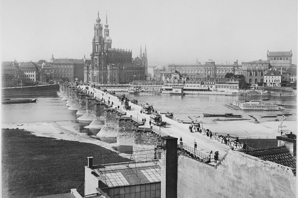Dresden zur Zeit der Industrialisierung. Die gediegene Residenzstadt war auch Handelszentrum.