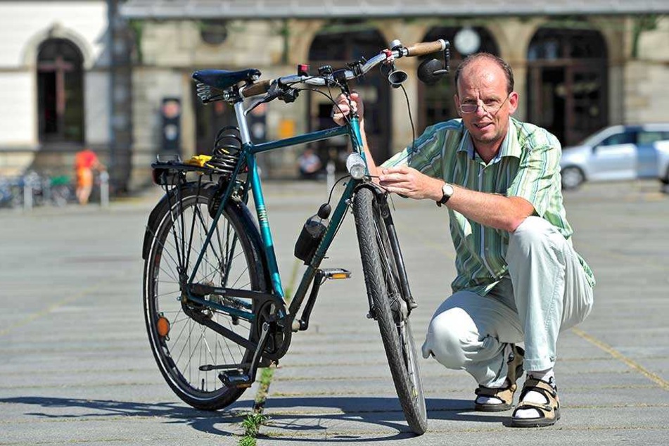 DFC-Chef Ralph Sontag (50) hätte gern einen breiten Schnell-Radweg rund um die Innenstadt.