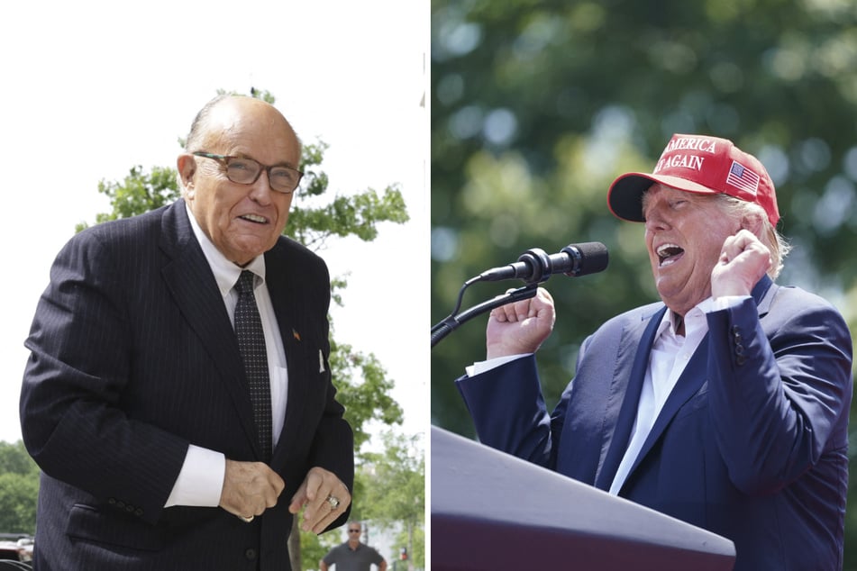 Rudy Giuliani (l.) and other attorneys who helped Donald Trump in his efforts to overturn the 2020 election results were interviewed by federal prosecutors.