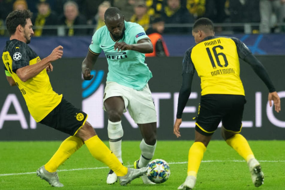 Inter-Büffel Romelu Lukaku zeigte seine ganze Klasse im ersten Durchgang. Der BVB hatte in der Hintermannschaft mächtig zu tun mit dem Belgier.