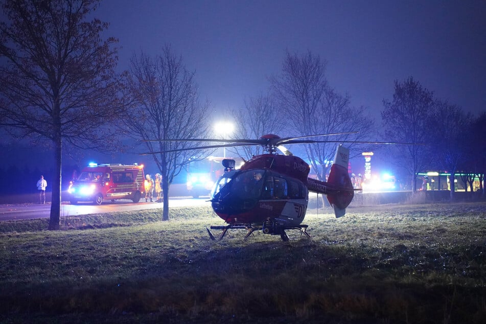 Auch ein Rettungshubschrauber war im Einsatz.