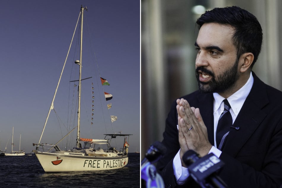 New York City mayoral candidate Zohran Mamdani (r.) has called for the immediate release of the Global Sumud Flotilla activists in Israeli custody.