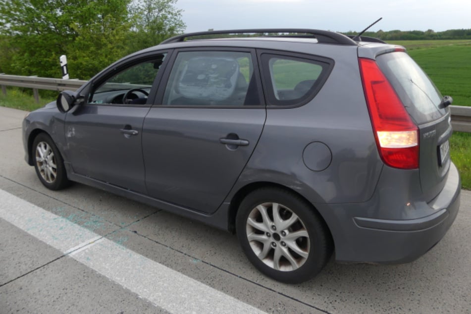 In diesem Hyundai wurde die Leiche der 40-Jährigen gefunden, der auf dem Standstreifen der A9 abgestellt war.