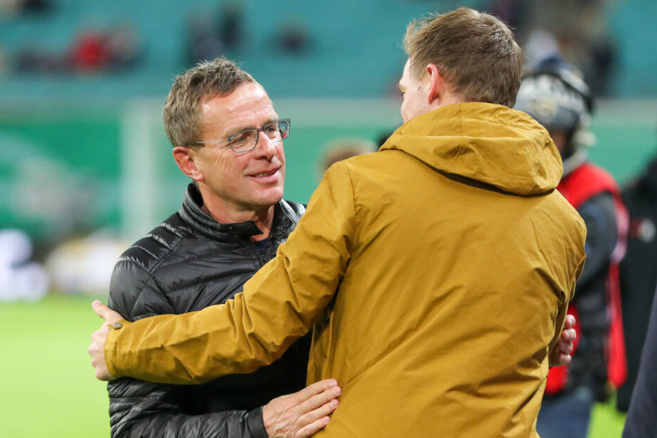 Dass Rangnick und Nagelsmann durchaus gut miteinander können, bewiesen sie bereits bei ihren bisherigen Aufeinandertreffen.
