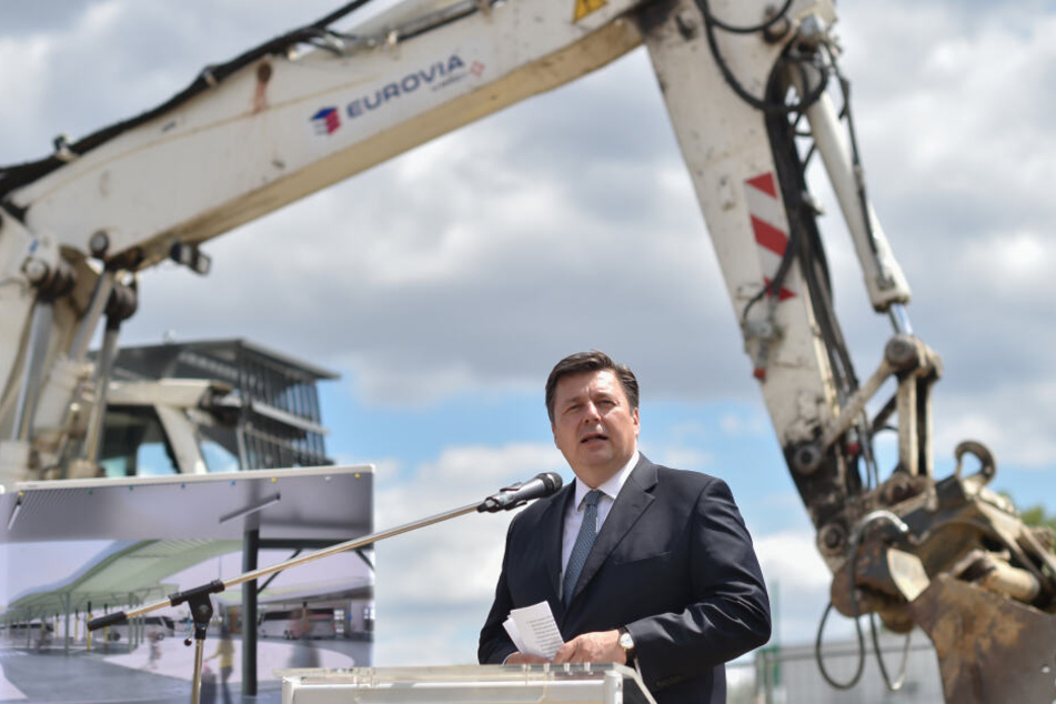 Andreas Geisel (SPD) bei der feierlichen Eröffnung der Baustelle in Charlottenburg. (2016)