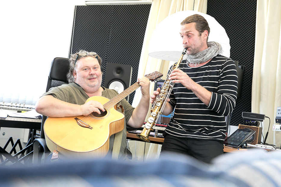 Produzent Andreas Goldmann (l, 54) ist in Dresden auch für seine Theateraufträge (u.a. Krabat, Baba Jaga) bekannt.