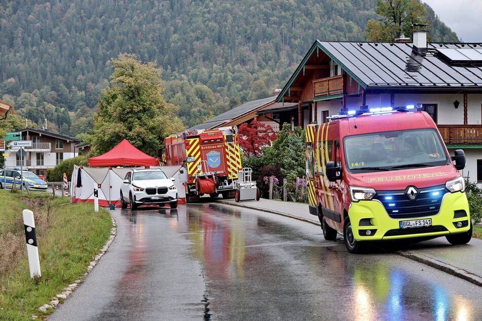 Die Einsatzkräften sperrten den Unfallort ab.