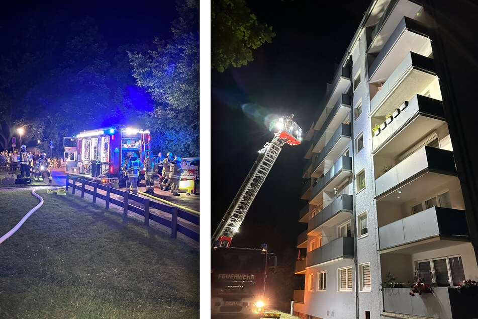 Hochhaus brennt in Helmstedt: Feuerwehr rettet schwangere Frau!