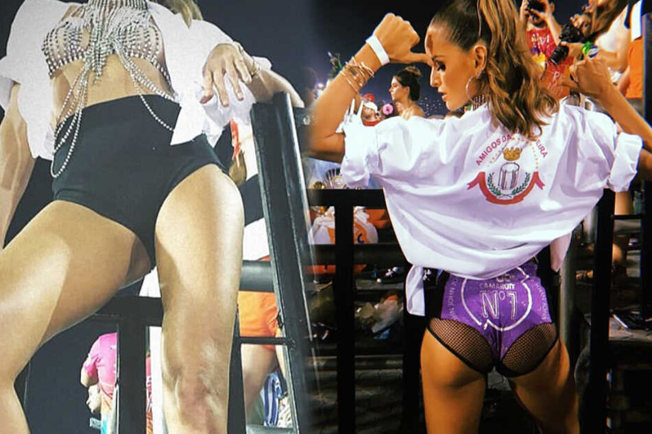 Die Fotomontage zeigt zwei Screenshots aus den jüngsten Instagram-Storys von Izabel Goulart.