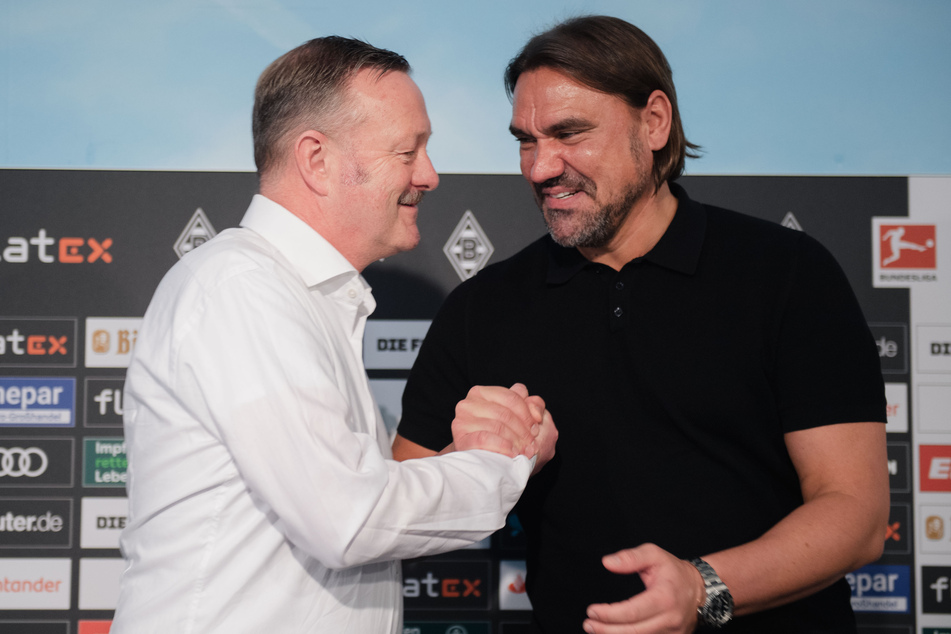 Roland Virkus (56, l.) und Daniel Farke (46) bilden aktuell die Sportliche Leitung bei Borussia Mönchengladbach.