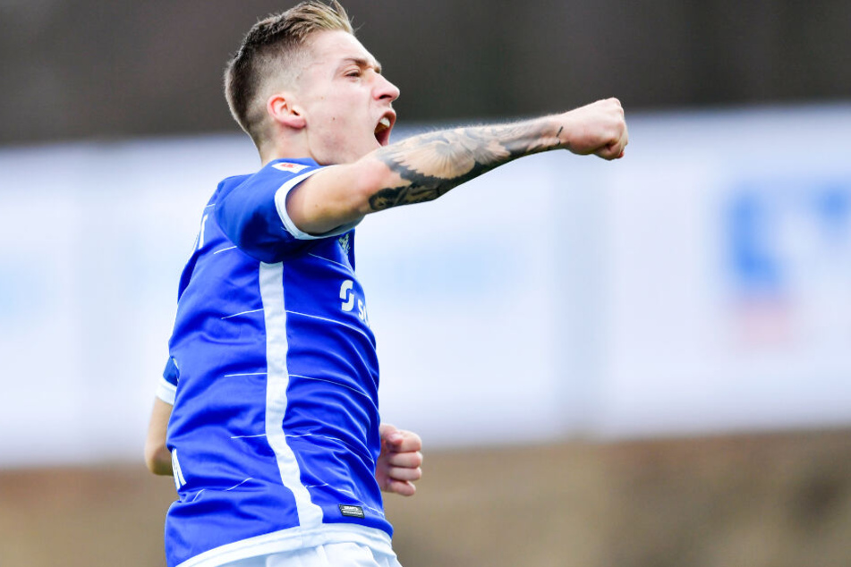 Da jubelt er noch im Trikot von Darmstadt 98: Marvin Mehlem (21).