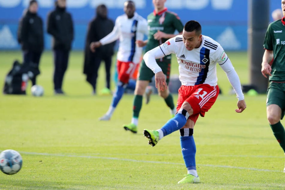 Stürmer Bobby Wood erzielte den einzigen Treffer im Testspiel zwischen dem Hamburger SV und Aalborg BK.